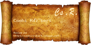 Csehi Róbert névjegykártya