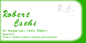 robert csehi business card